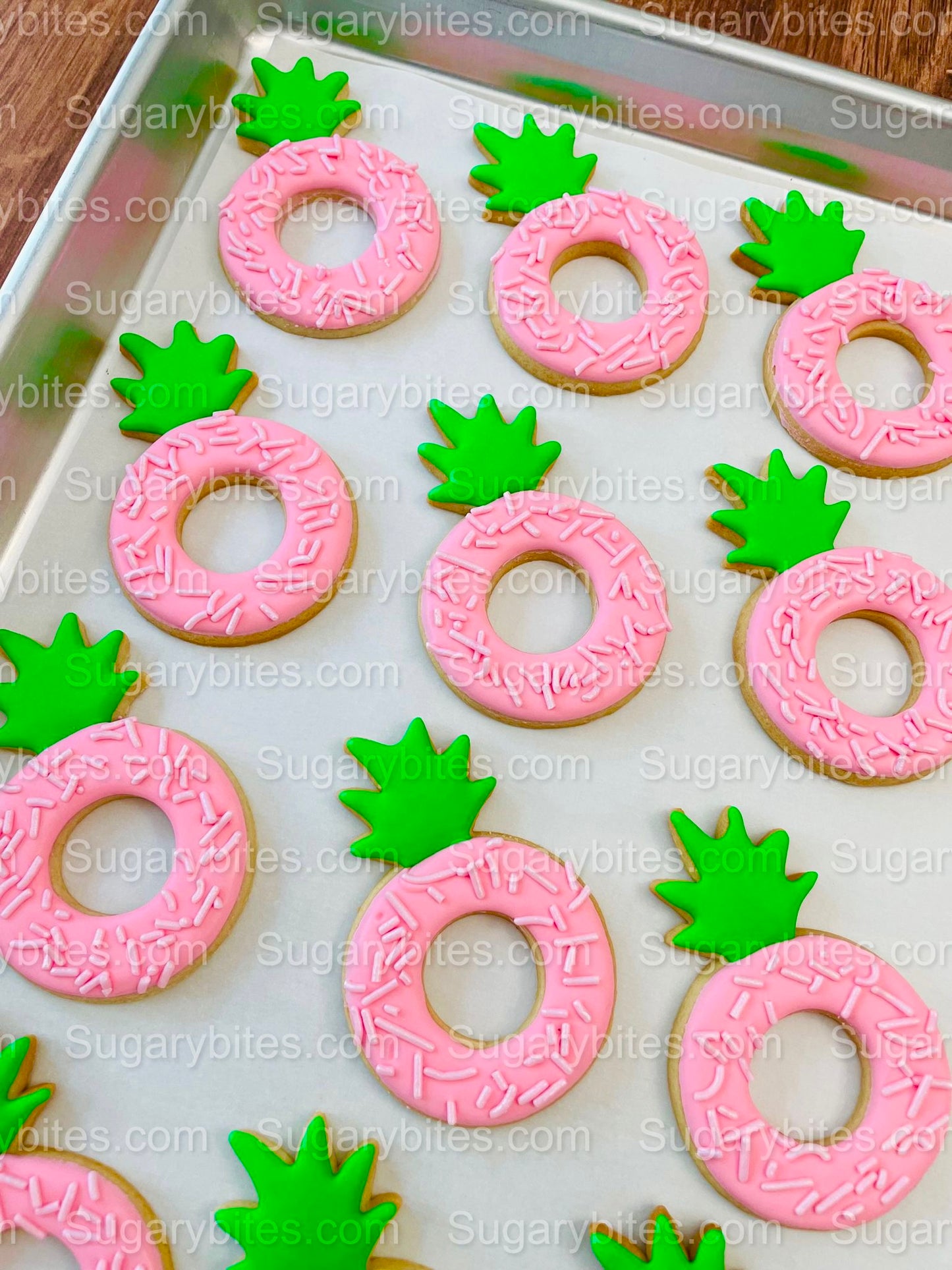 Pineapple Cookies, Pineapple Party, Includes 12 decorated cookies!!