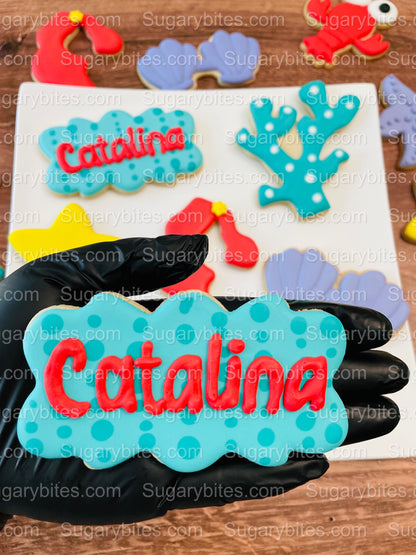 Under the Sea Decorated Cookies, Party, (Large Cookies), includes 12 decorated cookies!