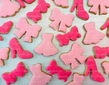 Load image into Gallery viewer, Pink Cookies, Small Fashion Cookie Set **SET of 5 BAGS** Gourmet fresh cookies, zoom party Ideas!
