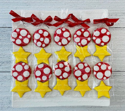 Star Decorated Cookies, Mushroom Iced Cookies, Star iced Sugar Cookies … ****5 Assorted Star Sugar Cookie Bags****
