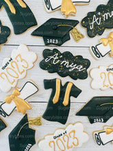 Load image into Gallery viewer, Graduation Cookies, Graduation Party, (Large Cookies), includes 12 decorated cookies!
