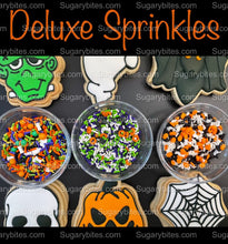 Load image into Gallery viewer, Halloween Cookie Decorating Kit, DIY Cookie Kit, (Large Cookies) ***INCLUDES 24 ITEMS*** With 4 Icing Bags &amp; 3 Deluxe Sprinkle!
