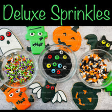 Load image into Gallery viewer, Halloween Cookie Decorating Kit, DIY Cookie Kit, (Large Cookies) ***INCLUDES 24 ITEMS*** With 4 Icing Bags &amp; 3 Deluxe Sprinkle!
