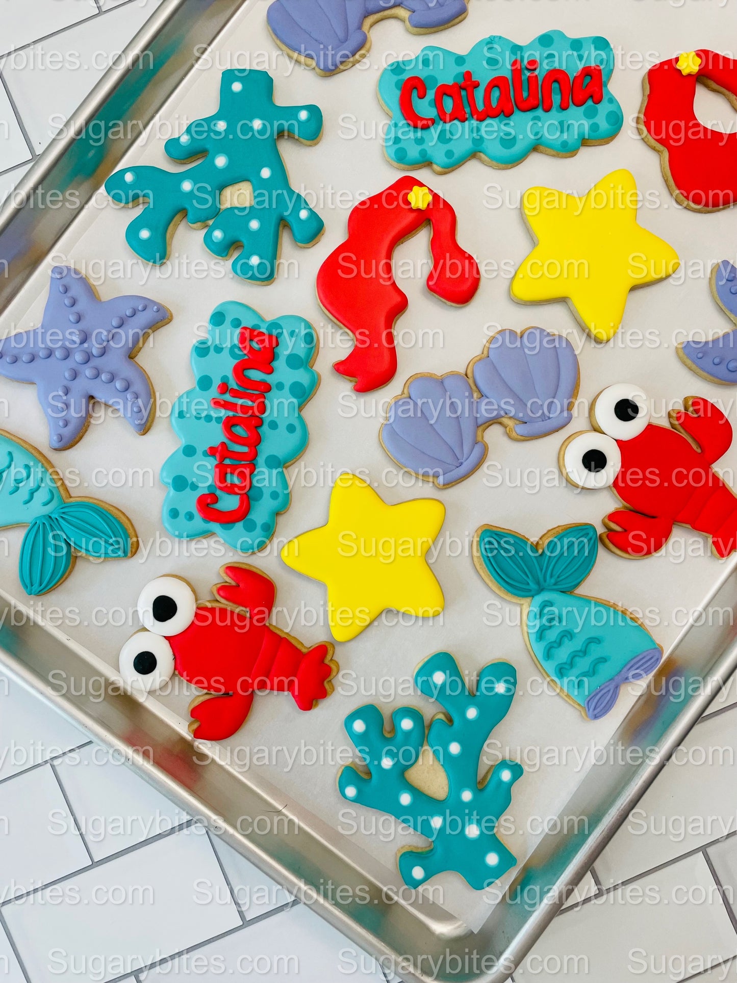 Under the Sea Decorated Cookies, Party, (Large Cookies), includes 12 decorated cookies!