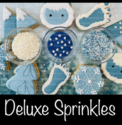 Winter Cookie Decorating Kit, Winter DIY Cookie Kit, (Large Cookies) ***INCLUDES 24 ITEMS*** With 4 Icing Bags & 3 Deluxe Sprinkle!