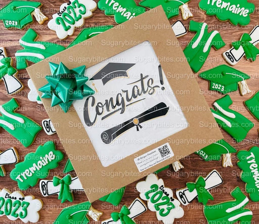 Graduation Cookies, Graduation Party, (Large Cookies), includes 12 decorated cookies!!