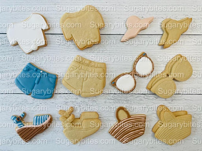 Summer Cookie Decorating Kit, Summer DIY Decorating Cookies Kit, (Large Cookies), **INCLUDES 24 ITEMS**