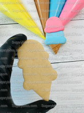 Load image into Gallery viewer, Ice Cream Cookie Decorating Kit, DIY Decorating Cookies Kit, (Large Cookies), **INCLUDES 24 ITEMS**, with 4 Icing Bags!
