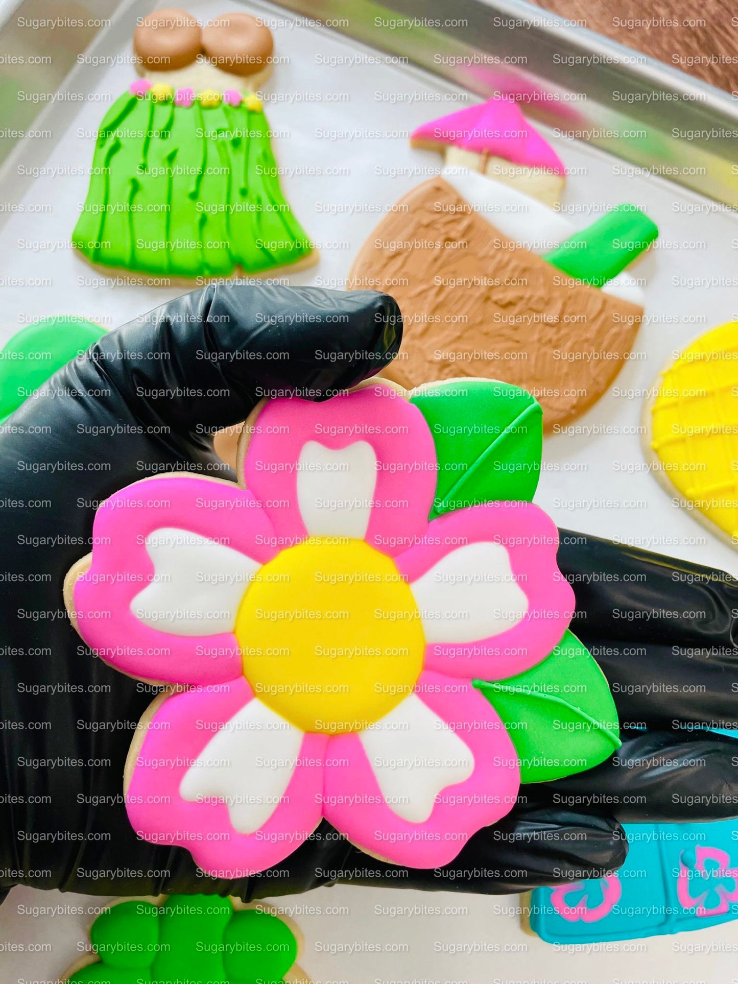 Luau Cookies, Hawaiian Cookies, Tropical Cookies, Includes 12 Large Decorated Cookies!