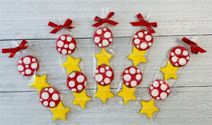 Star Decorated Cookies, Mushroom Iced Cookies, Star iced Sugar Cookies … ****5 Assorted Star Sugar Cookie Bags****