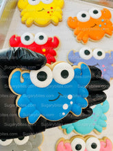 Load image into Gallery viewer, Crab Cookies, Crabby cookies, (Large Cookies), includes 12 decorated cookies!!
