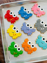 Load image into Gallery viewer, Crab Cookies, Crabby cookies, (Large Cookies), includes 12 decorated cookies!!
