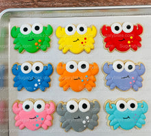 Load image into Gallery viewer, Crab Cookies, Crabby cookies, (Large Cookies), includes 12 decorated cookies!!

