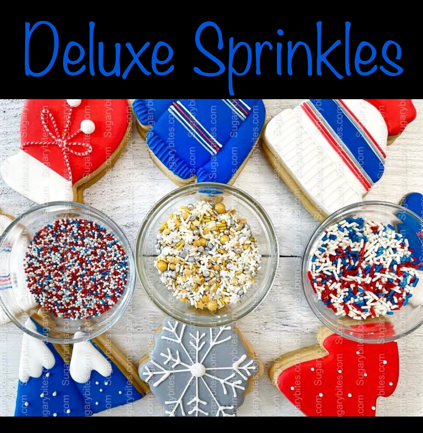 Winter Cookie Decorating Kit, Winter DIY Cookie Kit, (Large Cookies) ***INCLUDES 24 ITEMS*** With 4 Icing Bags & 3 Deluxe Sprinkle!