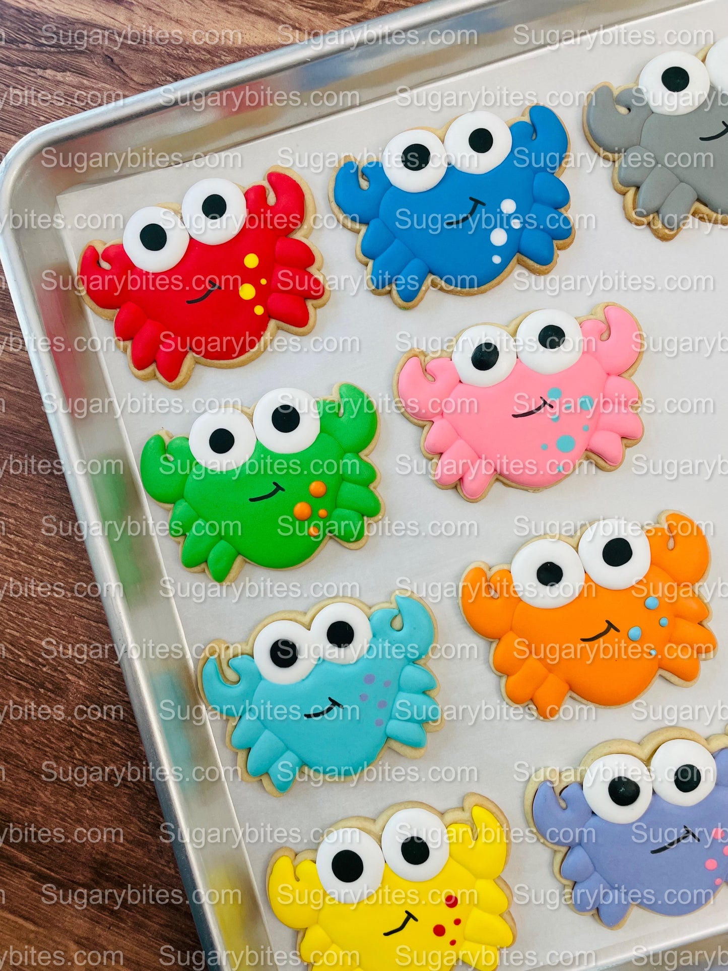 Crab Cookies, Crabby cookies, (Large Cookies), includes 12 decorated cookies!!