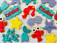 Load image into Gallery viewer, Under the Sea Decorated Cookies, Party, (Large Cookies), includes 12 decorated cookies!
