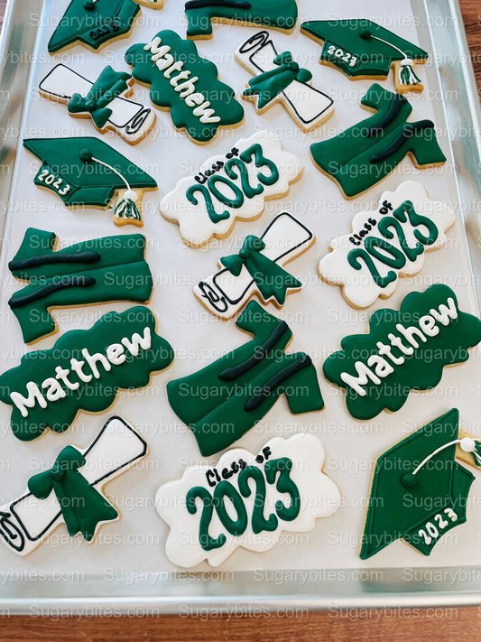 Graduation Cookies, Graduation Party, (Large Cookies), includes 12 decorated cookies!