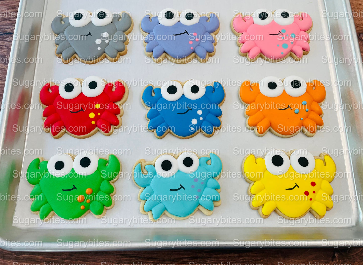Crab Cookies, Crabby cookies, (Large Cookies), includes 12 decorated cookies!!