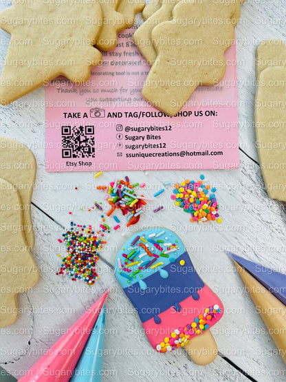 Ice Cream Cookie Decorating Kit, Sweet Treat DIY Cookie Decorating Kit, Zoom Party Favors, **INCLUDES 24 ITEMS**