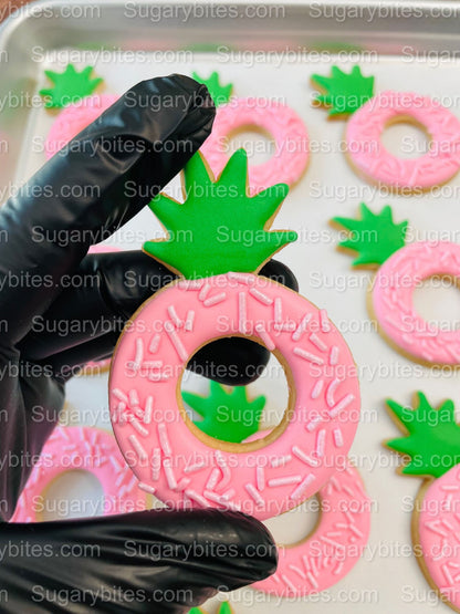 Pineapple Cookies, Pineapple Party, Includes 12 decorated cookies!!