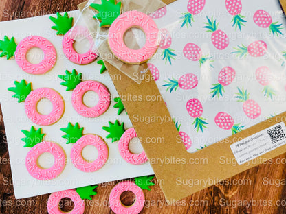 Pineapple Cookies, Pineapple Party, Includes 12 decorated cookies!!