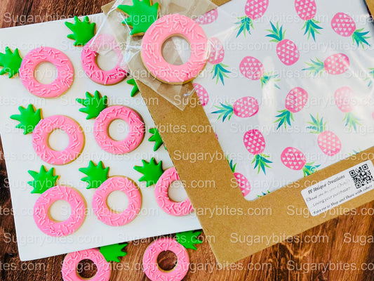 Pineapple Cookies, Pineapple Party, Includes 12 decorated cookies!!