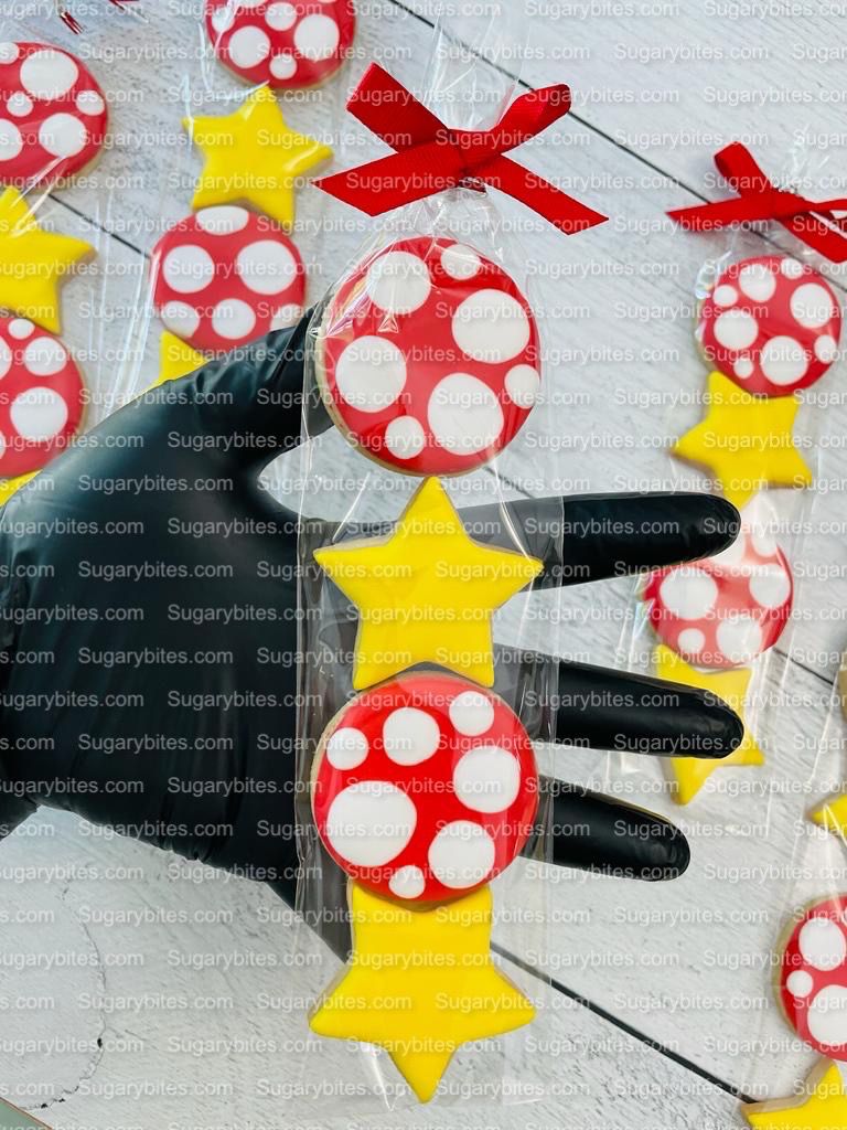 Star Decorated Cookies, Mushroom Iced Cookies, Star iced Sugar Cookies … ****5 Assorted Star Sugar Cookie Bags****