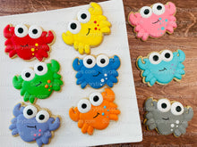 Load image into Gallery viewer, Crab Cookies, Crabby cookies, (Large Cookies), includes 12 decorated cookies!!
