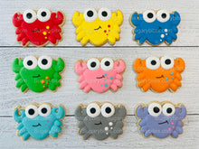Load image into Gallery viewer, Crab Cookies, Crabby cookies, (Large Cookies), includes 12 decorated cookies!!
