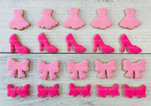 Load image into Gallery viewer, Pink Cookies, Small Fashion Cookie Set **SET of 5 BAGS** Gourmet fresh cookies, zoom party Ideas!
