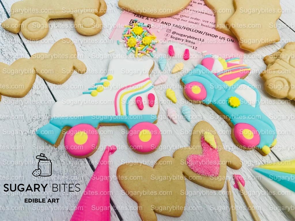Pink Cookie Decorating Kit, Doll DIY Sugar Cookie Decorating Kit, **INCLUDES 24 ITEMS**, (Large Cookies)!