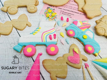 Pink Cookie Decorating Kit, Doll DIY Sugar Cookie Decorating Kit, **INCLUDES 24 ITEMS**, (Large Cookies)!