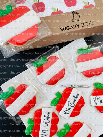 Back to School Cookies | Teacher Appreciation Cookies | Apple cookies | Graduation Cookies | School Cookies … includes a EDIBLE MARKER!