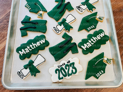 Graduation Cookies, Graduation Party, (Large Cookies), includes 12 decorated cookies!
