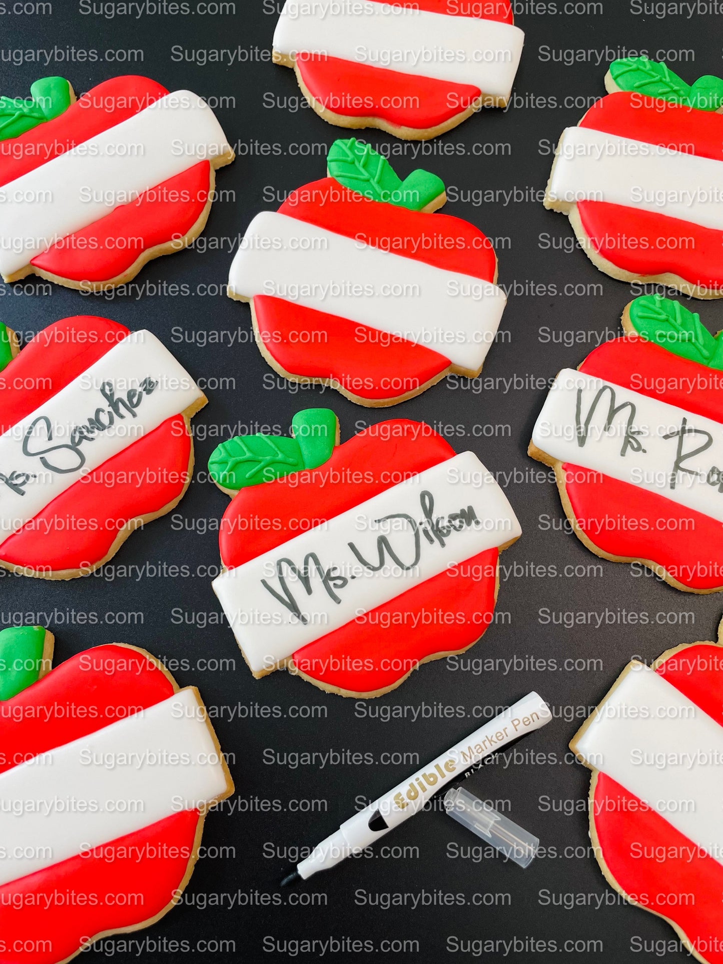 Back to School Cookies | Teacher Appreciation Cookies | Apple cookies | Graduation Cookies | School Cookies … includes a EDIBLE MARKER!