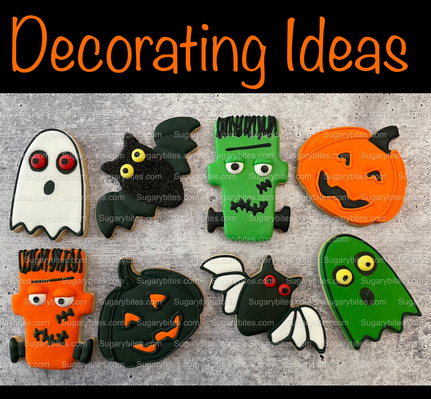 Halloween Cookie Decorating Kit, DIY Cookie Kit, (Large Cookies) ***INCLUDES 24 ITEMS*** With 4 Icing Bags & 3 Deluxe Sprinkle!