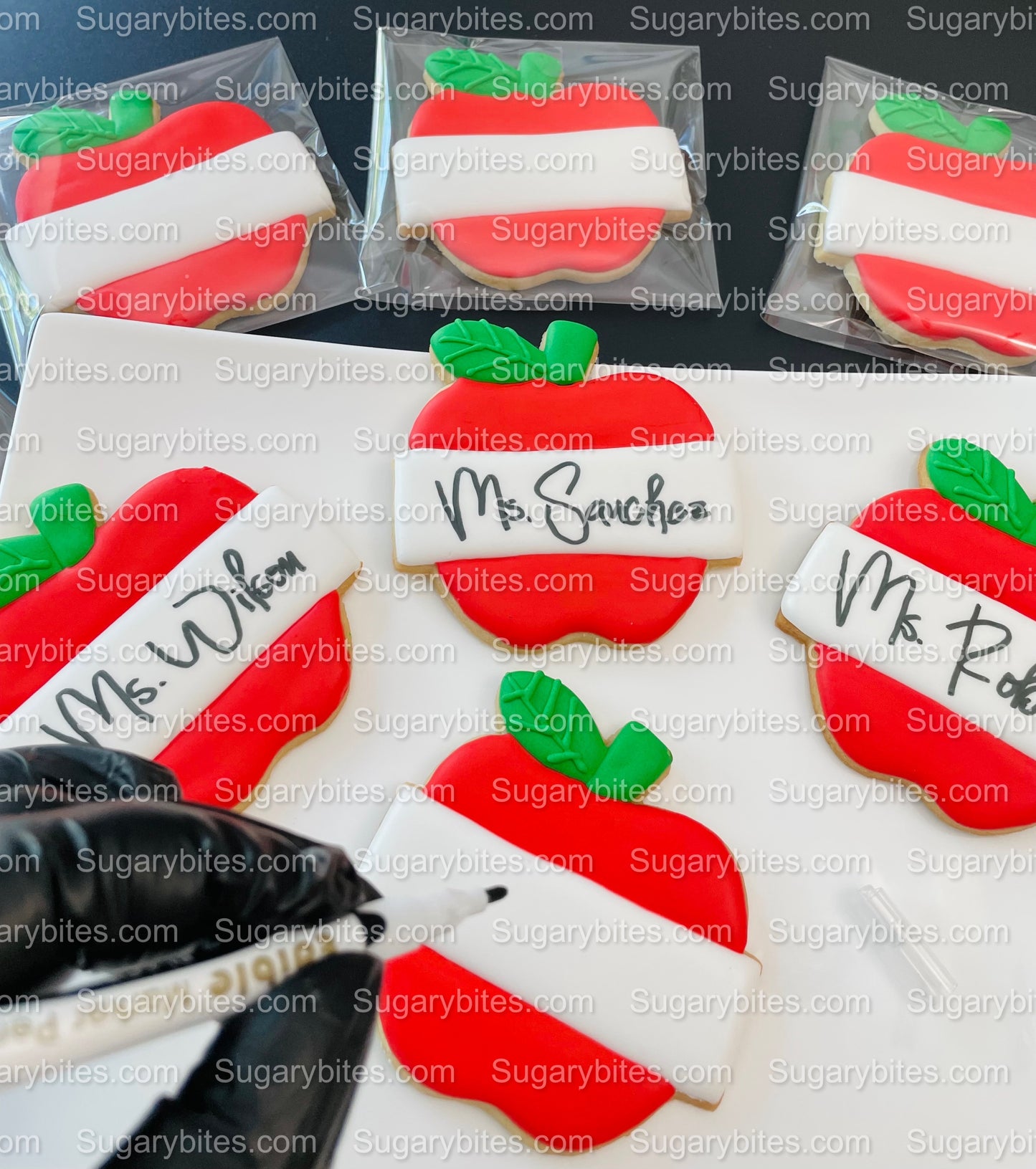 Back to School Cookies | Teacher Appreciation Cookies | Apple cookies | Graduation Cookies | School Cookies … includes a EDIBLE MARKER!