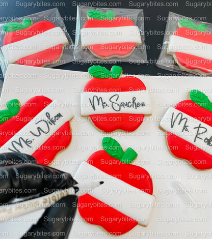 Back to School Cookies | Teacher Appreciation Cookies | Apple cookies | Graduation Cookies | School Cookies … includes a EDIBLE MARKER!