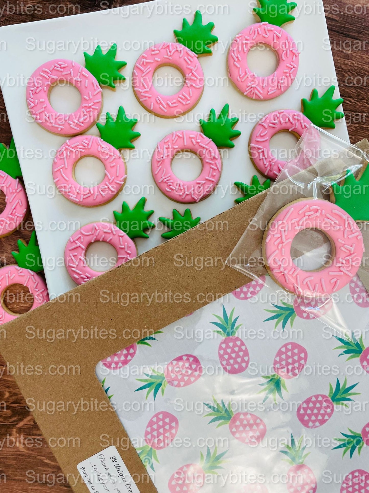Pineapple Cookies, Pineapple Party, Includes 12 decorated cookies!!