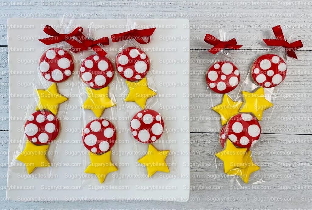 Star Decorated Cookies, Mushroom Iced Cookies, Star iced Sugar Cookies … ****5 Assorted Star Sugar Cookie Bags****