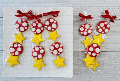 Star Decorated Cookies, Mushroom Iced Cookies, Star iced Sugar Cookies … ****5 Assorted Star Sugar Cookie Bags****