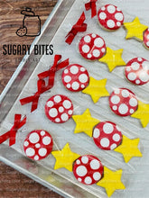 Load image into Gallery viewer, Star Decorated Cookies, Mushroom Iced Cookies, Star iced Sugar Cookies … ****5 Assorted Star Sugar Cookie Bags****
