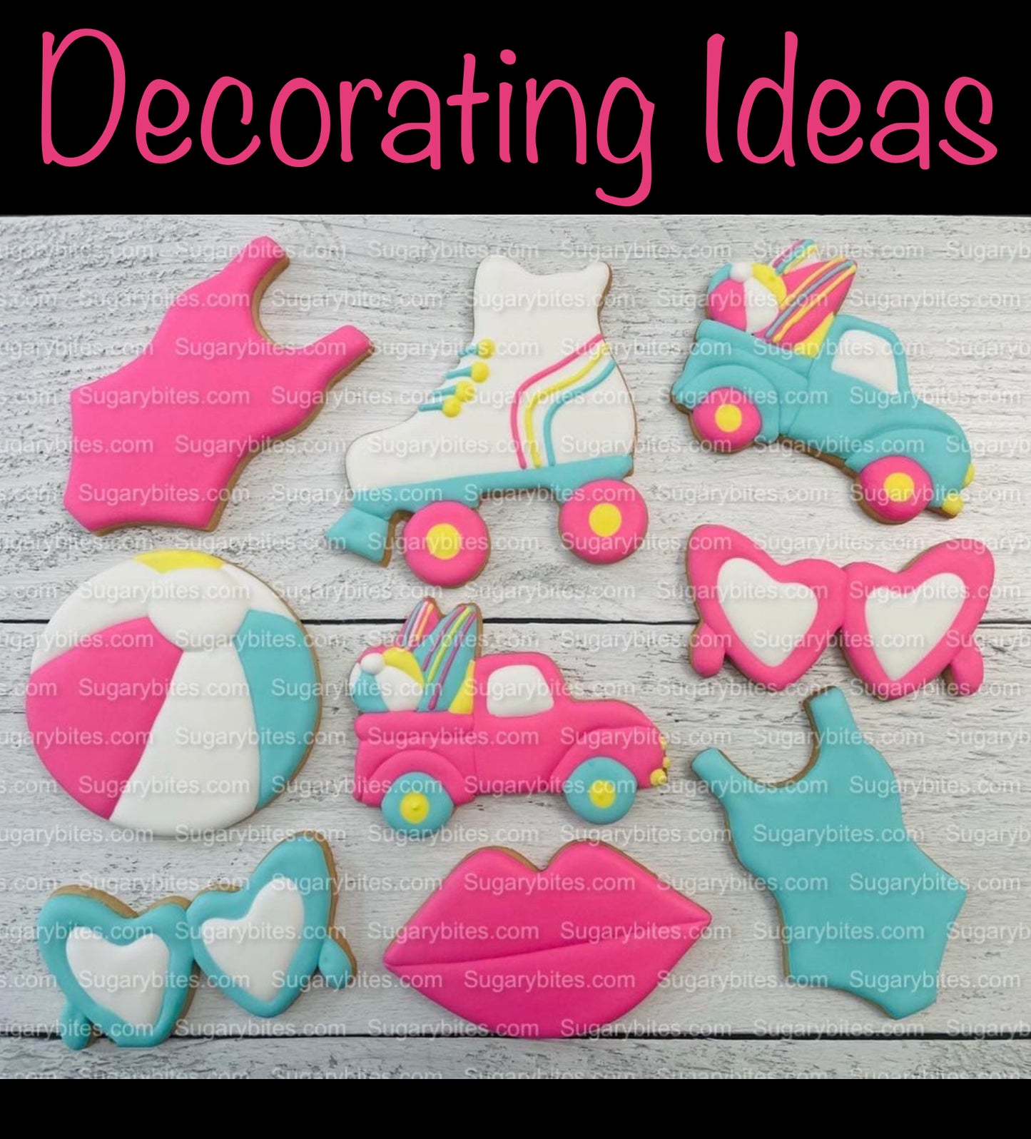 Pink Cookie Decorating Kit, Doll DIY Sugar Cookie Decorating Kit, **INCLUDES 24 ITEMS**, (Large Cookies)!