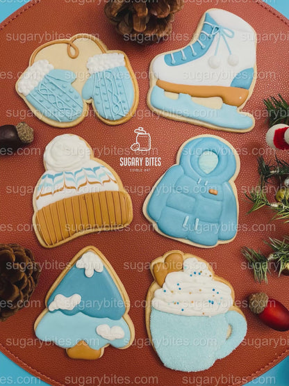 Christmas Cookie Decorating Kit, Winter Theme, Icing Bags, Sprinkles