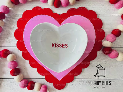 Valentines Day Mini Heart Cookie Packs, MINI Heart Sugar Cookies, Valetines Gift,**SET of 5 BAGS** (35 heart cookies total)