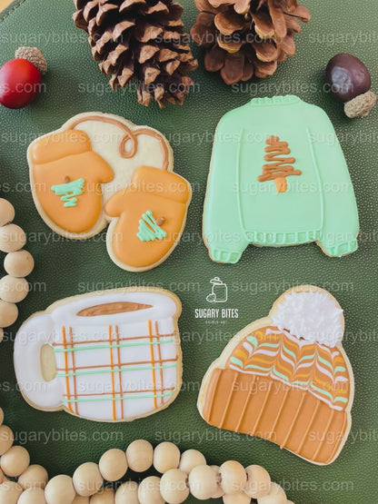 Fall Cookie Decorating Kit, Thanksgiving DIY cookie kit **INCLUDES 24 ITEMS* Zoom Party Favors, Assorted Shaped Cookie Kit, (Large Cookies)