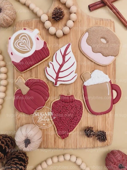 Fall Cookie Decorating Kit, Cozy DIY Cookie Kit, Pumpkin & Maple Leaf Cookies, Thanksgiving Activity, Family Gift, Winter Cookie Kit