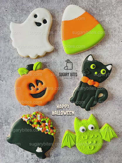 Halloween Cookie Decorating Kit, DIY Cookie Kit, (Large Cookies) ***INCLUDES 24 ITEMS*** With 4 Icing Bags & 3 Deluxe Sprinkle!!